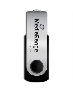 USB Флеш 64Gb MediaRange (USB 2.0) Срібна (Black Silver)