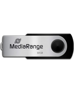 USB Флеш 64Gb MediaRange (USB 2.0) Срібна (Black Silver)