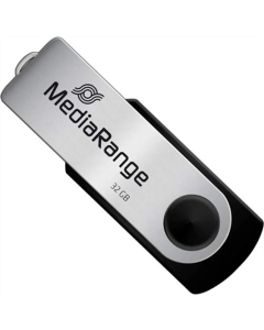USB Флеш 32Gb MediaRange (USB 2.0) Срібна (Black Silver)