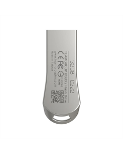 USB флеш 32 Гб Team C222 (USB 3.2) Серебристая (Silver)
