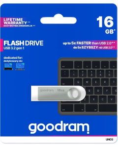 USB флеш-накопитель 16 Гб Goodram UNO3 (USB 3.2) Серебристый (Silver)