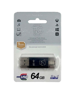 USB Флеш 64Gb Type-C T&G 009 Star (USB 3.0) Чорна (Black)