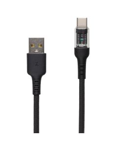 USB кабель Yoki Cyber YK-CY23 Type C 3A 2м Чорний (Black)