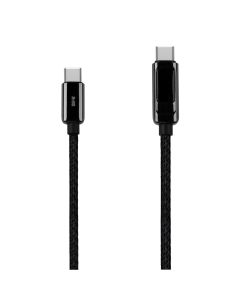USB кабель Yoki Display YK-DI88 Type C to Type C 100W 2м Чорний (Black)