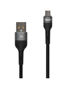 USB кабель Yoki Extra YK-EX11 Micro-USB 3A 2м Чорний (Black)