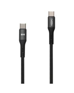 USB кабель Yoki LED YK-LE17 Type C to Type 60W 2м Чорний (Black)