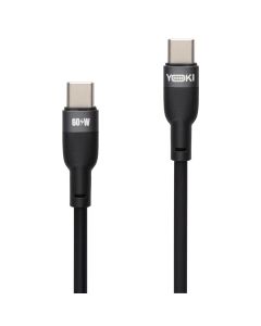 USB-кабель Yoki Silicone YK-SI50 Type C к Type C 60W 1.2м Черный (Black)
