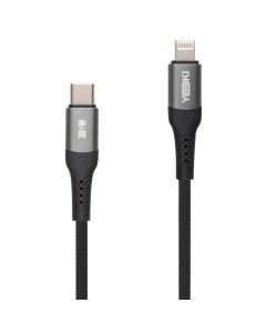 USB кабель Yoki Solid YK-SO15 Type C to Lightning 30W 1.2м Чорний (Black)