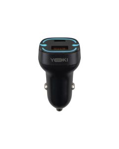 Автомобільний зарядний пристрій Yoki Led Series YK-C20 PD/QC 20W Чорний (Black)