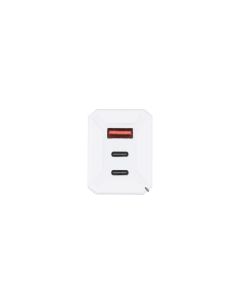 Зарядний пристрій Yoki Led Series YK-65 GaN Ultra (2USB-C + 1USB) 65W Білий (White)