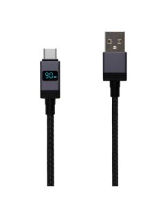 USB кабель Hoco X118 Digital Display Type-C 1м Чорний (Black)