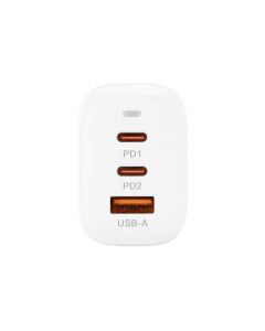 Зарядний пристрій Gelius Elevaro GP-HC065 (1USB+ 2USB-C) (QC/PD/PPS) 65W Білий (White)