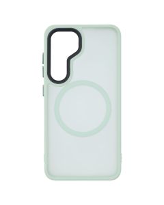 Чохол накладка для Samsung S24/S25 WAVE Matte Insane Magnetic Ring Зелена (Mint) New