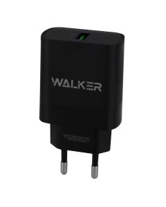 Зарядний пристрій Walker WH-35 (USB) QC3.0/3A/18W Чорний (Black)