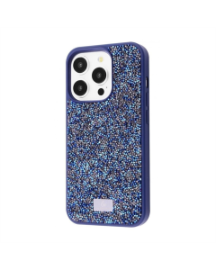 Чохол накладка для iPhone 15 Pro Bling World Rock Diamond (TPU) Синя (Blue Titanium)