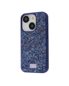 Чохол накладка для iPhone 16 Bling World Rock Diamond (TPU) Синя (Blue Titanium)