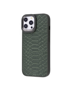 Чохол-накладка для iPhone 15 Pro Max Kajsa Snake Pattern Зелена (Оливковий)