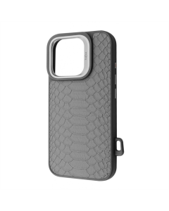 Чохол накладка для iPhone 16 Pro Max Kajsa Snake Pattern MagSafe Сіра (Light Gray)