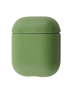Чохол для навушників AirPods 1/2 Leather Case Зелений (Olive)