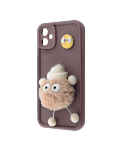 Чохол накладка для Samsung A06 Pretty Things Case Чорна (Brown/Fluffy White)