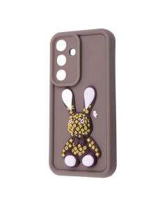 Чехол-накладка для Samsung A34 Pretty Things Case Коричневый (Brown/Rabbit)