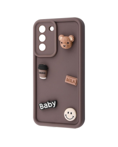 Чехол-накладка для Samsung S21 FE (G990B) Pretty Things Case Коричневый (Brown/Bear)