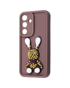 Чохол накладка для Samsung S25 Pretty Things Case Коричнева (Brown/Rabbit)