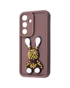 Чехол-накладка для Samsung S25 Plus Pretty Things Case Коричневый (Brown/Rabbit)
