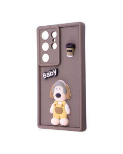 Чохол накладка для Samsung S25 Ultra Pretty Things Case Коричнева (Brown/Baby)