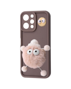 Чохол накладка для Xiaomi Redmi 12 Pretty Things Case Чорна (Brown/Fluffy White)