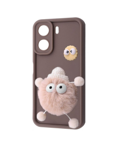 Чохол накладка для Xiaomi Redmi 13C / Poco C65 Pretty Things Case Чорна (Brown/Fluffy White)