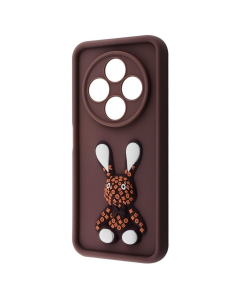 Чехол-накладка для Xiaomi Redmi 14C/A4/Poco C75 Pretty Things Case Коричневый (Brown/Rabbit)