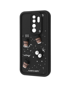 Чехол-накладка для Xiaomi Redmi 9 Pretty Things Case Черный (Black/Coffee)