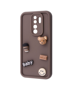 Чохол накладка для Xiaomi Redmi 9 Pretty Things Case Коричнева (Brown/Bear)