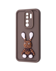 Чохол накладка для Xiaomi Redmi 9 Pretty Things Case Коричнева (Brown/Rabbit)