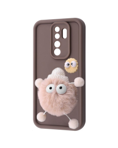 Чохол накладка для Xiaomi Redmi 9 Pretty Things Case Чорна (Brown/Fluffy White)
