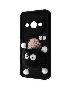Чохол накладка для Xiaomi Redmi A3 Pretty Things Case Чорна (Black/Fluffy Black)