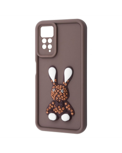 Чехол-накладка для Xiaomi Redmi Note 11 Pro/12 Pro Pretty Things Case Коричневый (Brown/Rabbit)
