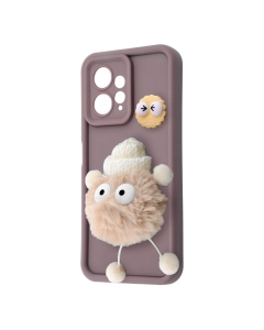 Чохол накладка для Xiaomi Redmi Note 12 Pretty Things Коричнева (Brown/Fluffy White)
