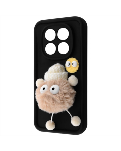 Чехол-накладка для Xiaomi Redmi Note 14 Pro 5G / Poco X7 Pretty Things Case Черный (Black/Fluffy White)