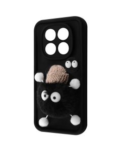 Чехол-накладка для Xiaomi Redmi Note 14 Pro Plus Pretty Things Case Черный (Black/Fluffy Black)