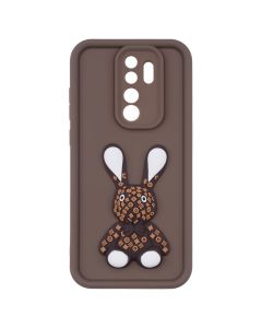Чехол-накладка для Xiaomi Redmi Note 8 Pro Pretty Things Case Коричневый (Brown/Rabbit)