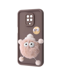 Чохол накладка для Xiaomi Redmi Note 9s/9 Pro Pretty Things Case Коричнева (Brown/Fluffy White)