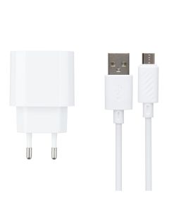 Зарядний пристрій Hoco C109A 1USB QC 18W + кабель micro USB Білий (White)