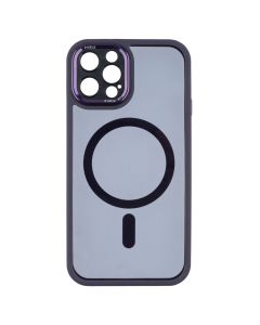 Чохол накладка для iPhone 12 Pro TPU+PC+Metal Calais MagSafe Фіолетова (Deep Purple)