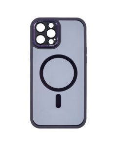 Чохол накладка для iPhone 12 Pro Max TPU+PC+Metal Calais MagSafe Фіолетова (Deep Purple)