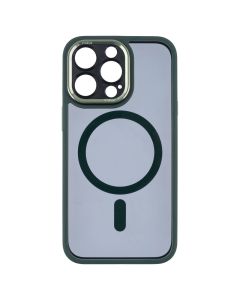 Чохол накладка для iPhone 13 Pro TPU+PC+Metal Calais MagSafe Зелена (Green)