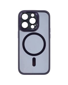 Чохол накладка для iPhone 14 Pro TPU+PC+Metal Calais MagSafe Фіолетова (Deep Purple)