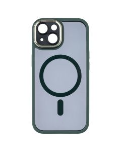 Чохол накладка для iPhone 15 TPU+PC+Metal Calais MagSafe Зелена (Green)