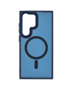 Чохол накладка для Samsung S24 Ultra TPU+PC Space II Color Matte MagSafe Синя (Dark Blue)